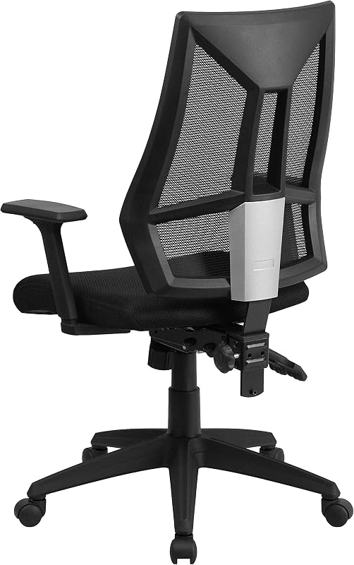 Ivan Fauteuil de Bureau pivotant Multifonction en Maille avec accoudoirs réglables Noir