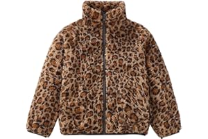 AIWUHE Toddler Girls Boys Fleece Jacket Kids Polar Fleece Zipper Jacket Soft Fall Winter Warm Outerwear With Pockets 2-8Y