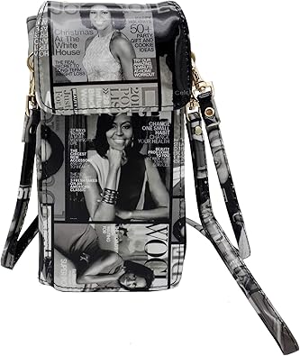 michelle obama purse black and white