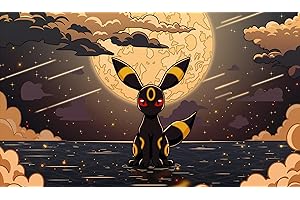 Umbreon Playmat - Premium Collection - MTG Decks & More Compatible with Pokemon TCG (Version 1)