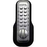 Lockey Digital M210 Mechanical Keyless Entry Bump Proof Deadbolt Door Lock Satin Nickel Finish