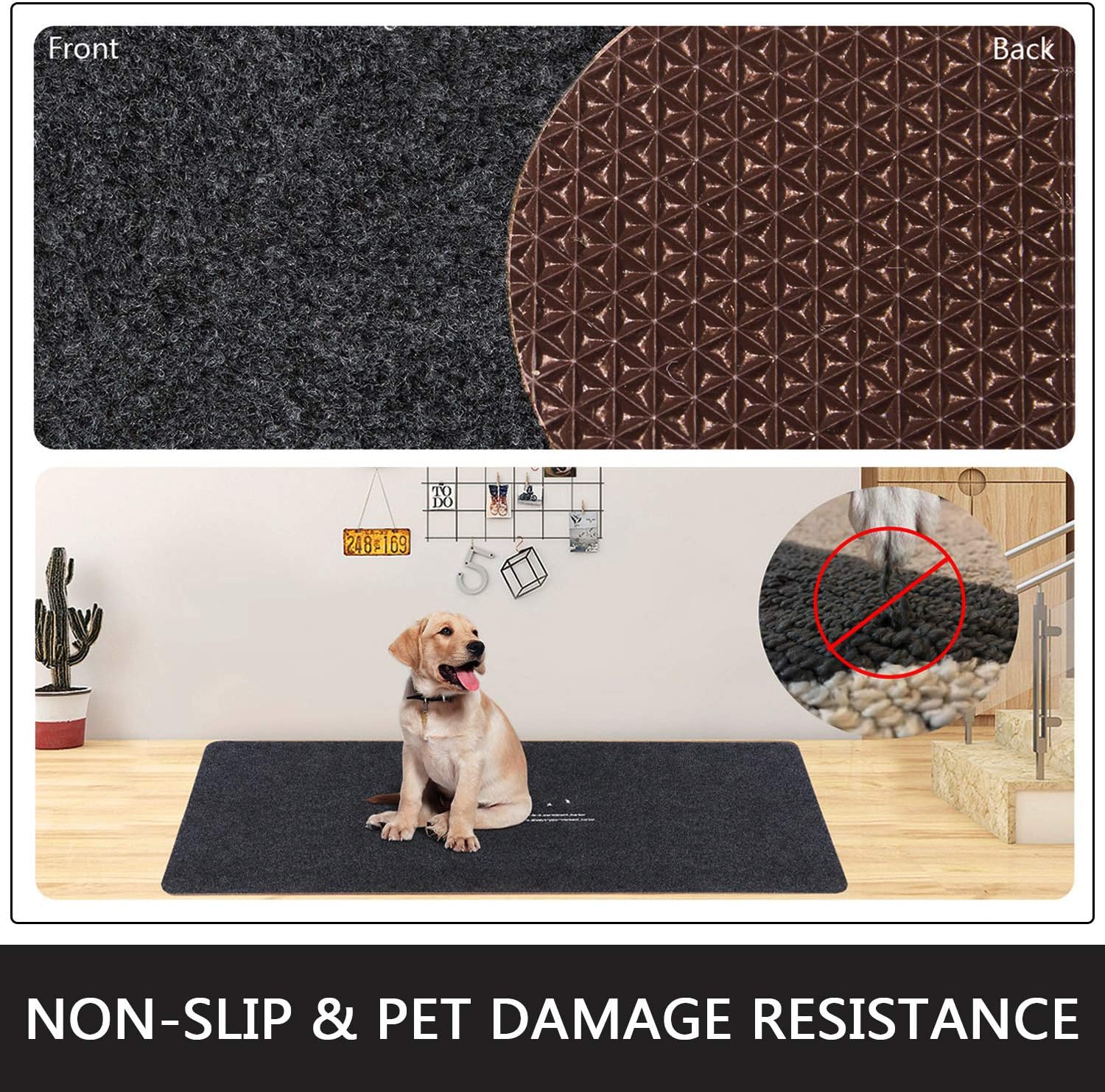 Aocii Kitchen Rugs and Mats 2 Piece Set, 20X32''+20x63'' Rugs for Floor, Kitchen Runner Easy Washable Area Rugs, Waterproof and Oil Absorbent Comfort Floor Mat, Dirt-Resistant Rugs (Gray Carriage): Kitchen & Dining