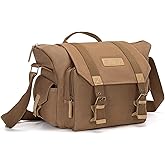 CADeN Camera Bag Case Canvas Compatible for Nikon, Canon, Sony DSLR/SLR Mirrorless Camera with Tripod Holder, Camera Shoulder Messenger Bag for Men/Women (1.0 Brown)