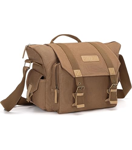 Amazon.com : Cwatcun Camera Case Canvas Shoulder Bag with  display picture 1