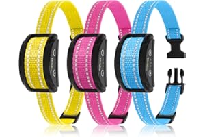 PetJoy Dog Bark Collar, Automatic Barking Collars, Bark Shock Collar with 5 Adjustable Levels of Sensitivity, Barking Training Collar IPX7 Waterproof, Bark Collar 3 Packs