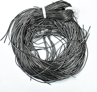 Embroiderymaterial French Coil Bullion Metallic Wire Dabka for Embroidery,Beading and Jewelry Making, Antique Silver Color, 1MM, 45.72 Mtr(100 Gram)