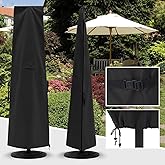 Patio Umbrella Cover for 6.5FT to 14FT Black by ABCCANOPY