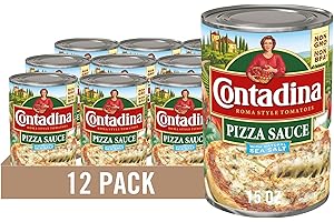 Contadina Canned Pizza Sauce with Natural Sea Salt, 15 oz Can (Pack of 12)