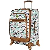 Lily Bloom Luggage Carry On Expandable Design Pattern Suitcase For Woman With Spinner Wheels (Totally Paw Some, 20in)