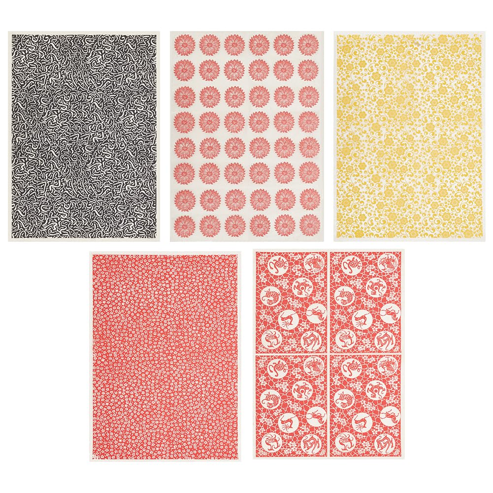 WEBEEDY 5 Styles Underglaze Transfers Ceramic Decals Colorful Flowers Animals Porcelain Ceramic Clay Glaze Transfer Paper Sheets for Pottery Art Overglaze Enamel Decal Waterslide Decal