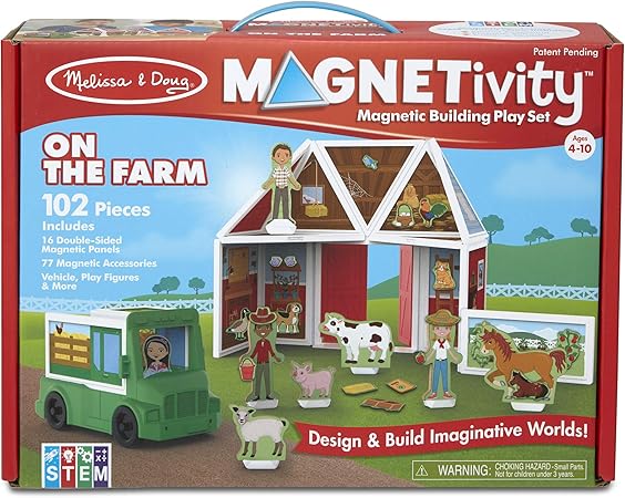 melissa and doug farm and tractor set
