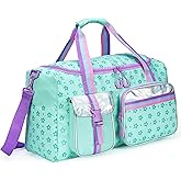 Oruiji Kids Duffle Bag Girls Women Travel Overnight Bag for Girls Women Gifts Tote Sleepover Bags for Kids Gym Dance Bags with Shoes Compartment