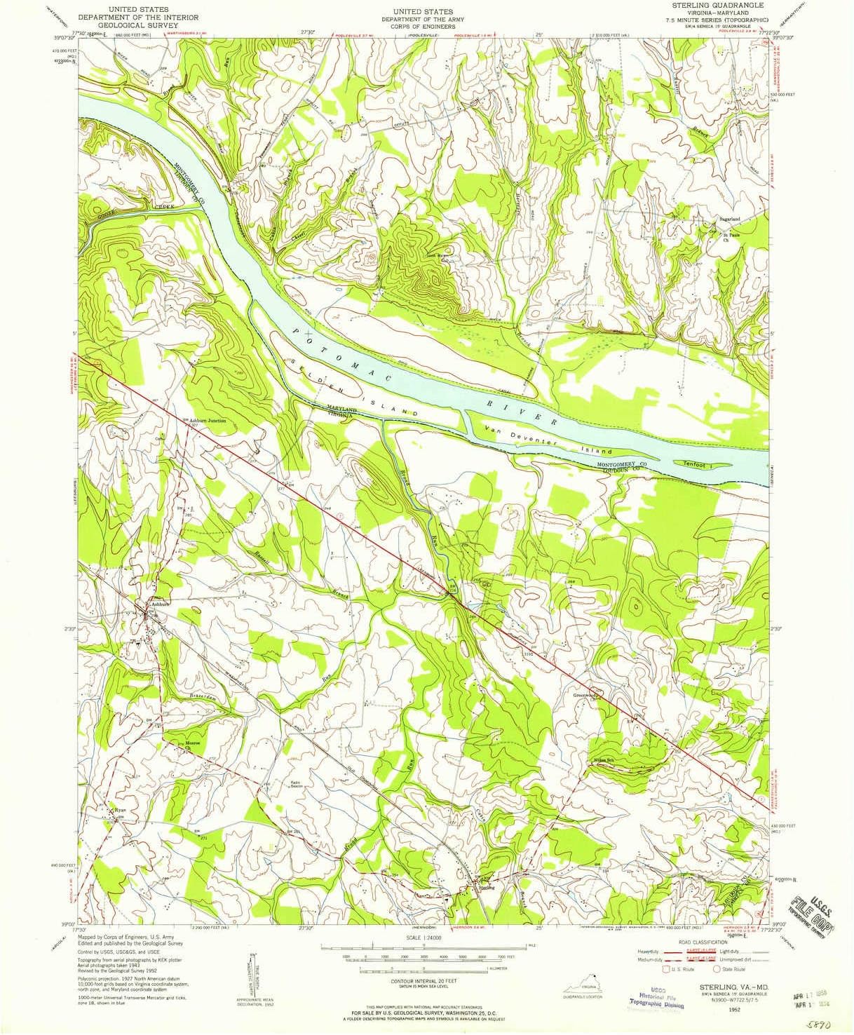 YellowMaps Sterling VA topo map, 124000 Scale, 7.5 X 7.5