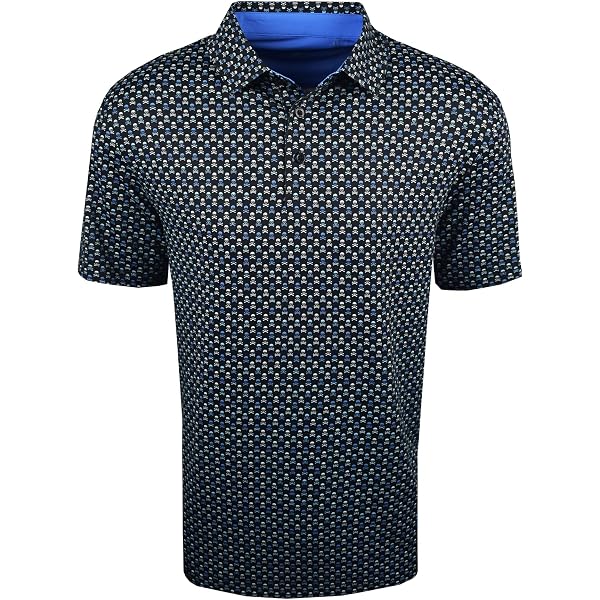 Snake Eyes Golf 19th Hole Print Polo Vibrant Blue Small at Amazon
