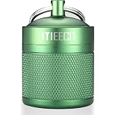 MEECN Keychain Pill Holder, Box, Aluminum, Waterproof Container, Pill Organizer for Outdoor Travel Camping，Size: 1.6 x 1.6 x 2 in (Green)