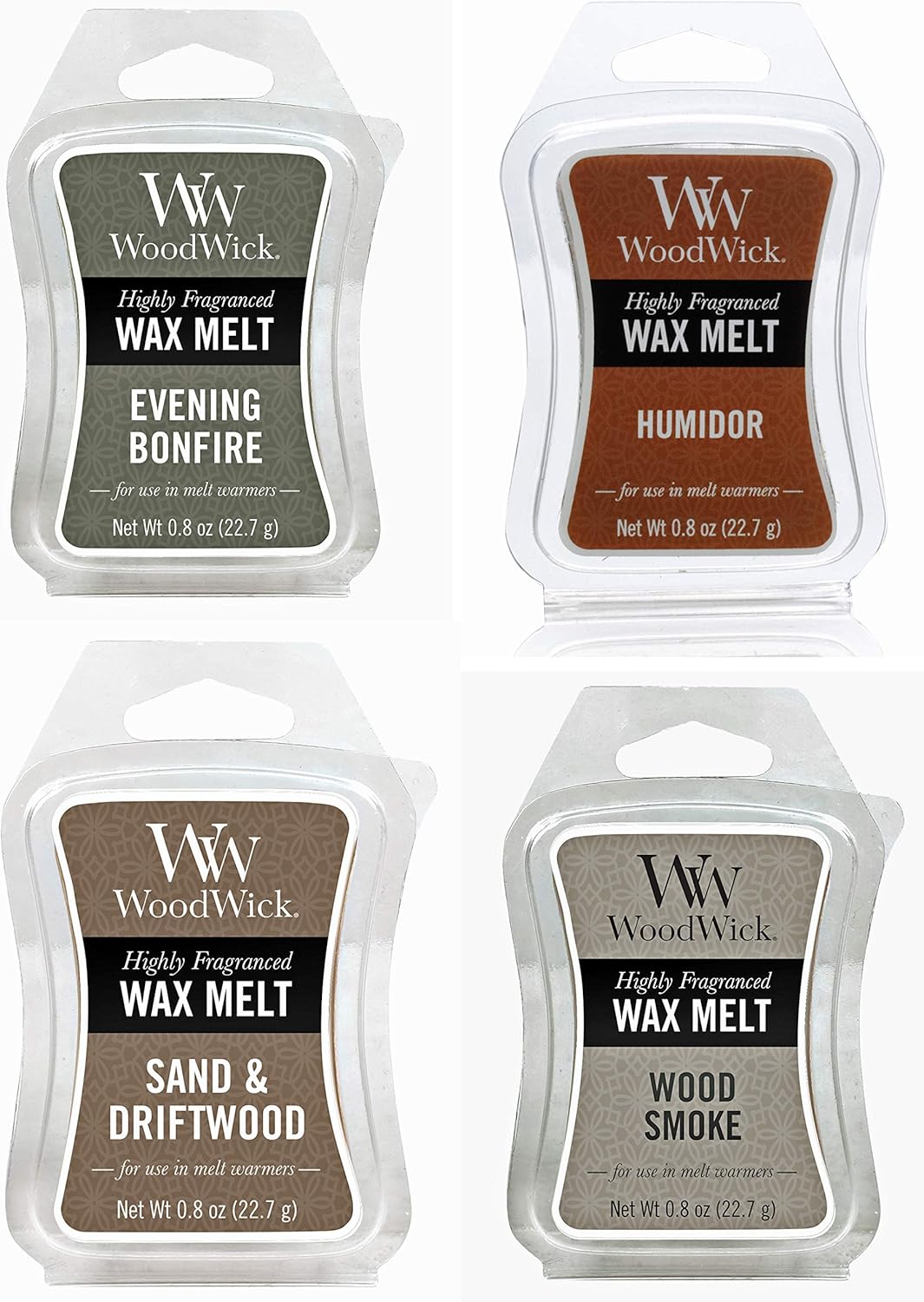 WoodWick Smoky Wood Bundle 4 Items Evening Bonfire
