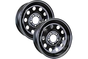eCustomrim 2-Pack Trailer Wheel Black Rims 15x5 15" Modular Style 5 Lug On 4.5 in.