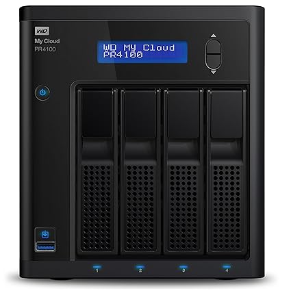 WD My Cloud PR4100 Leergehäuse - Network Attached Storage - 4 Bay NAS Pro-Serie - integrierte Videotranskodierung, Videostrea