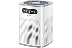 LOYTIO Air Purifiers for Bedroom, HEPA Covers Up to 302 sq.ft Room, 24db Sleep Model, Night Lighting, 3 Timers, with Aromatherapy for Bedroom, Dorm Room, Apartment, Kitchen-HY1800
