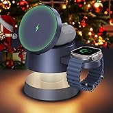 iVANKY 4 in 1 MagSafe Charger Stand for iPhone 17 with Night Light, 15W 3 in 1 for Wireless Charging Station for iPhone 16/15