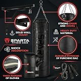 Sparta Boxing Punch Bag Set 4ft Heavy Duty Wall Bracket Gloves Kit view 4