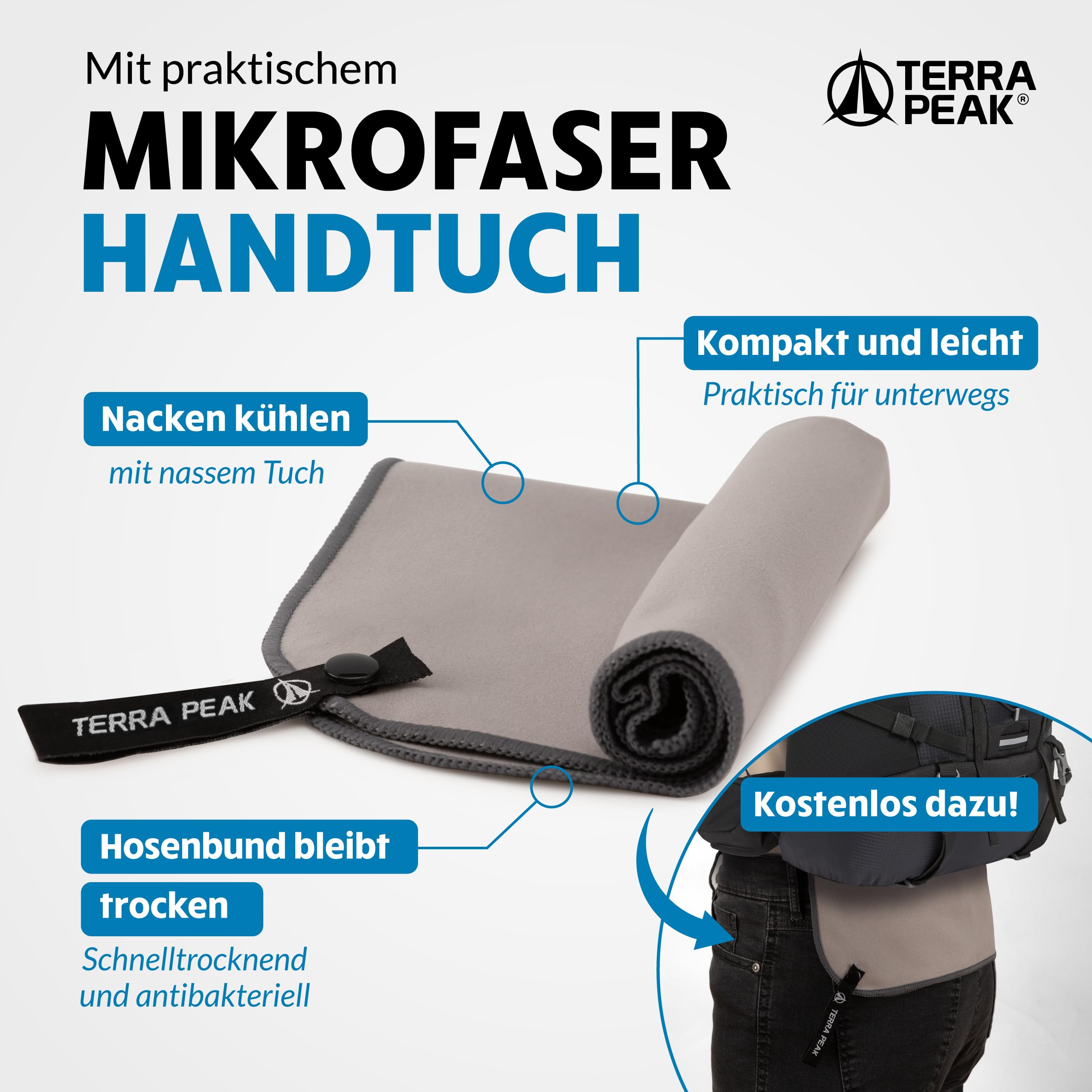 Terra Peak Wanderstöcke Teleskop Aluminium faltbar, ausziehbar & Ultra-leicht - Trekkingstöcke & Nordic Walking Stöcke verstellbar Damen & Herren mit Gummipuffer Wander-Stock & Hiking Poles (Zubehör) 4