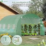 VOUNOT Polytunnel Greenhouse 4x3x2m 12m² Steel Frame Walk In view 4