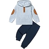 Oranchids Toddler Baby Boy Clothes Long Sleeve Hoodie Sweatshirt Tops and Pants Sweatsuit Set Fall Winter Outfits 1-5T