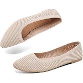 ALTOCIS Womens Knit Ballet Flats Ladies Comfortable Pointed-Toe Dressy Shoes Casual Soft Flat Shoes Ballerina Walking Flats Shoes