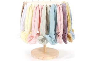 POVETIRE Baby Headband Holder Bow Organizer for Girs,Hair Ties Display Nylon Hairband Storage Head Wrap Stand Hair Accessories Organizer for Newborn Infant Toddler Kids