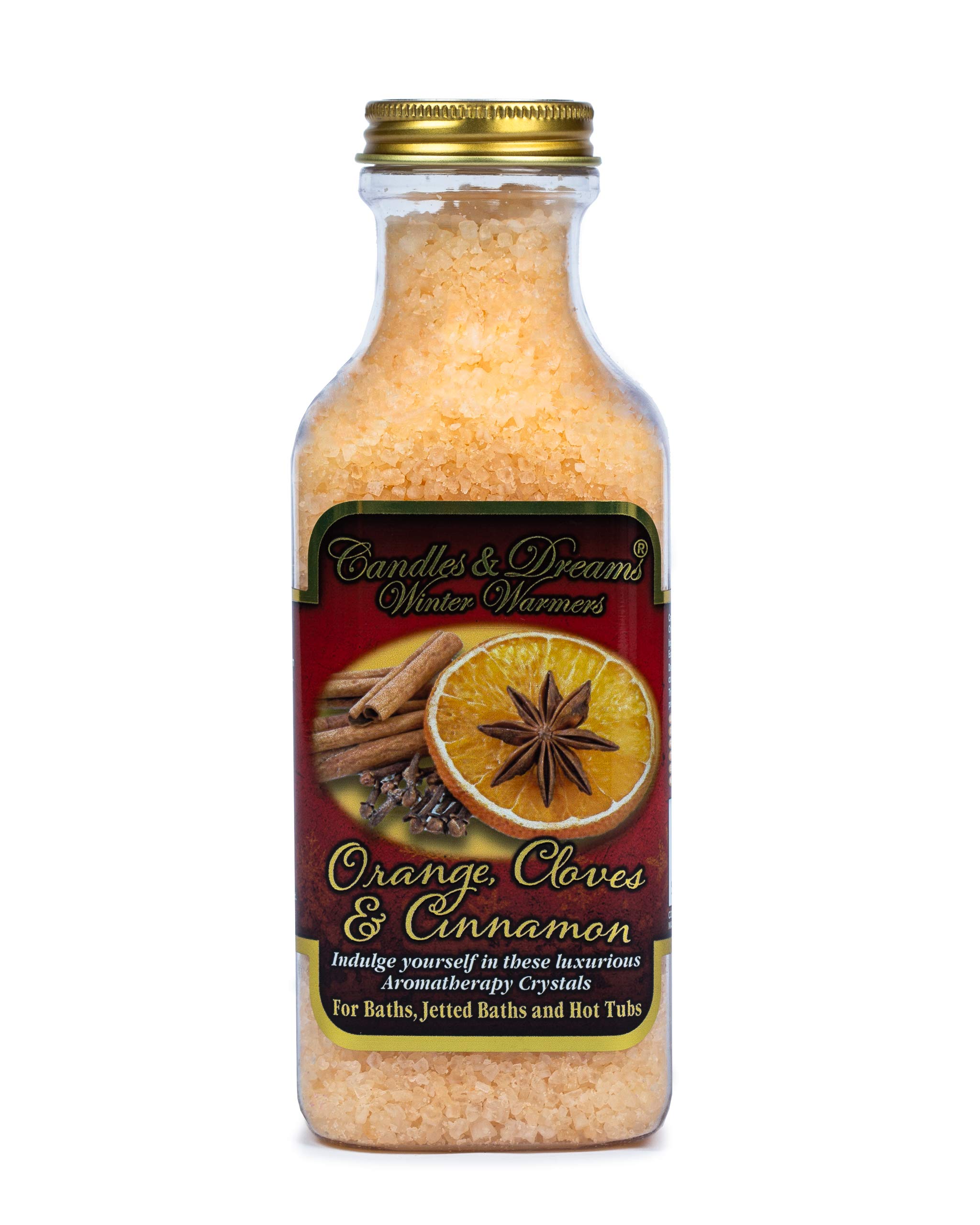Candles and dreams Hot tub spa/ Bath aromatherapy scents crystals ( Orange, Clove & Cinnamon) Vegan (500g)