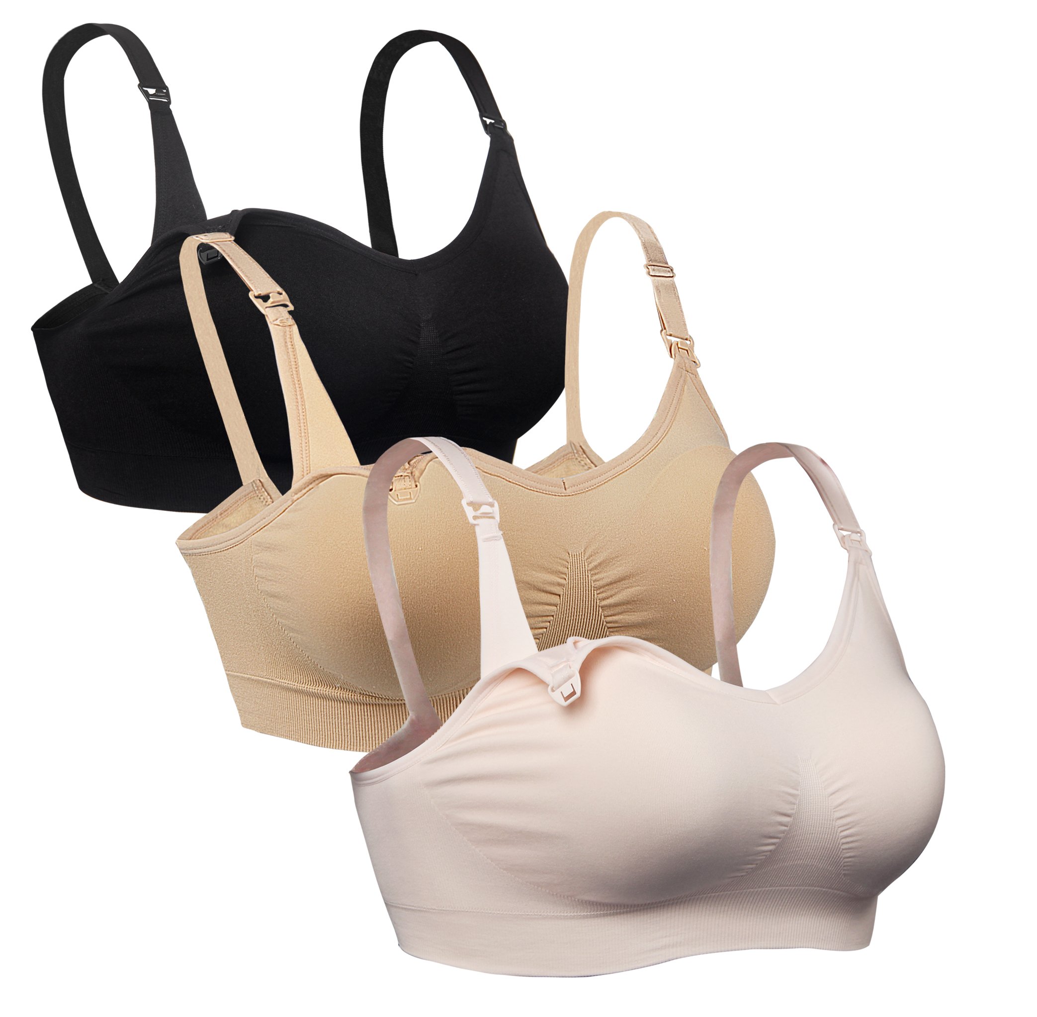 iloveSIA 3PACK Womens Full Bust Nursing Bra Seamless Maternity Bra Buy Online in United Arab