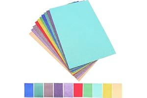Didiseaon A4 Glitter Foam Sheets for Crafts, 20 Non-Adhesive Sparkly Craft Foam Sheets, Multi-Color DIY Art