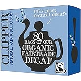 Clipper Organic Decaf Fairtrade Black Tea, 80 Tea Bags | A majestic blend of full-bodied Assam and delicate Ceylon tea in unbleached tea bags. Organic and Fairtrade approved.