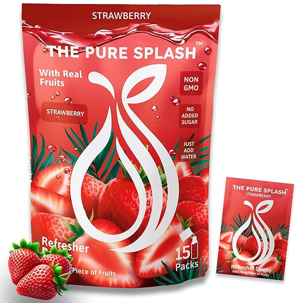 REFRESHER DRINK STRAWBERRY SPLASH – NATURAL STRAWBERRY MIX...