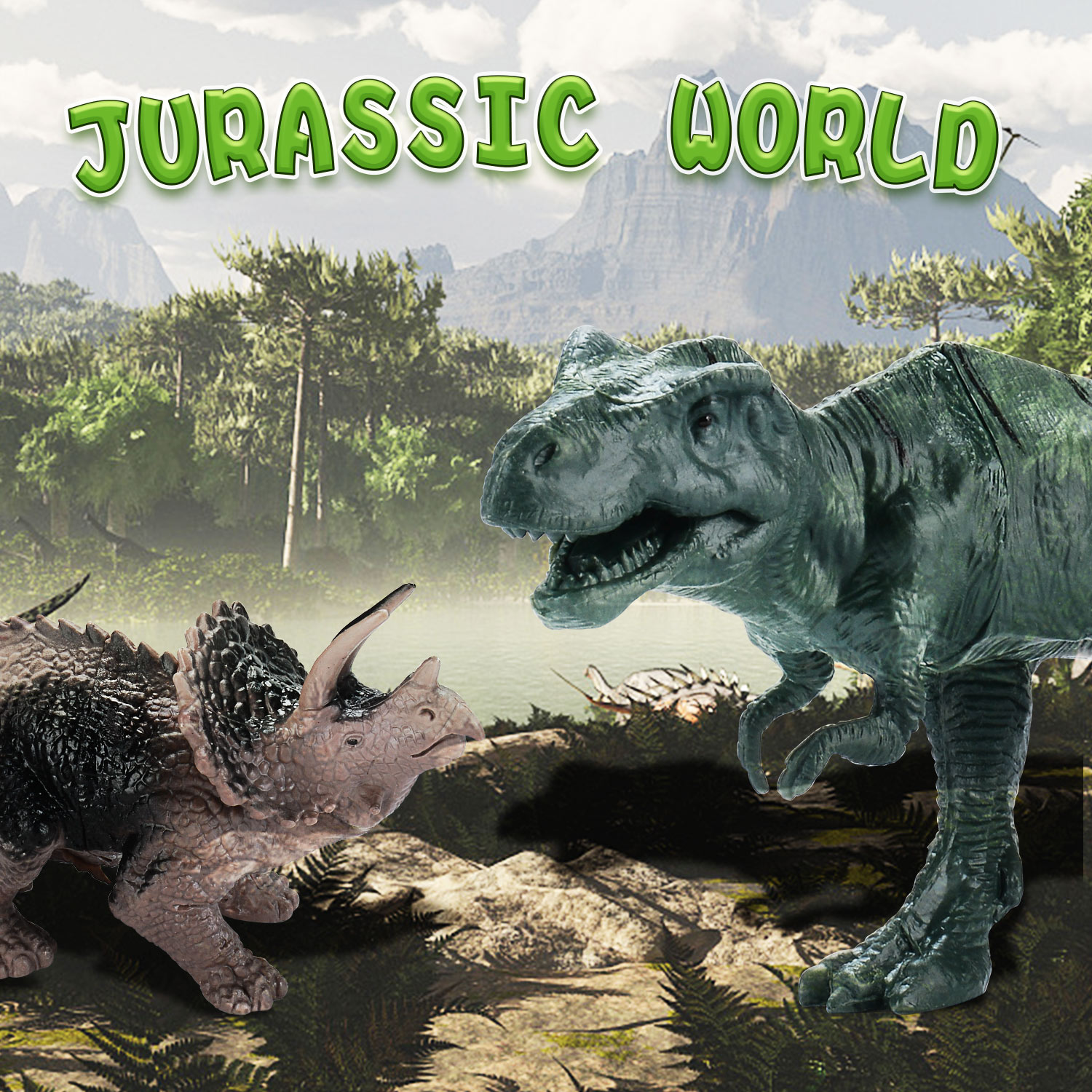 6 Veken+Dinosaurs+Double+Door+Flexible+Jurassic