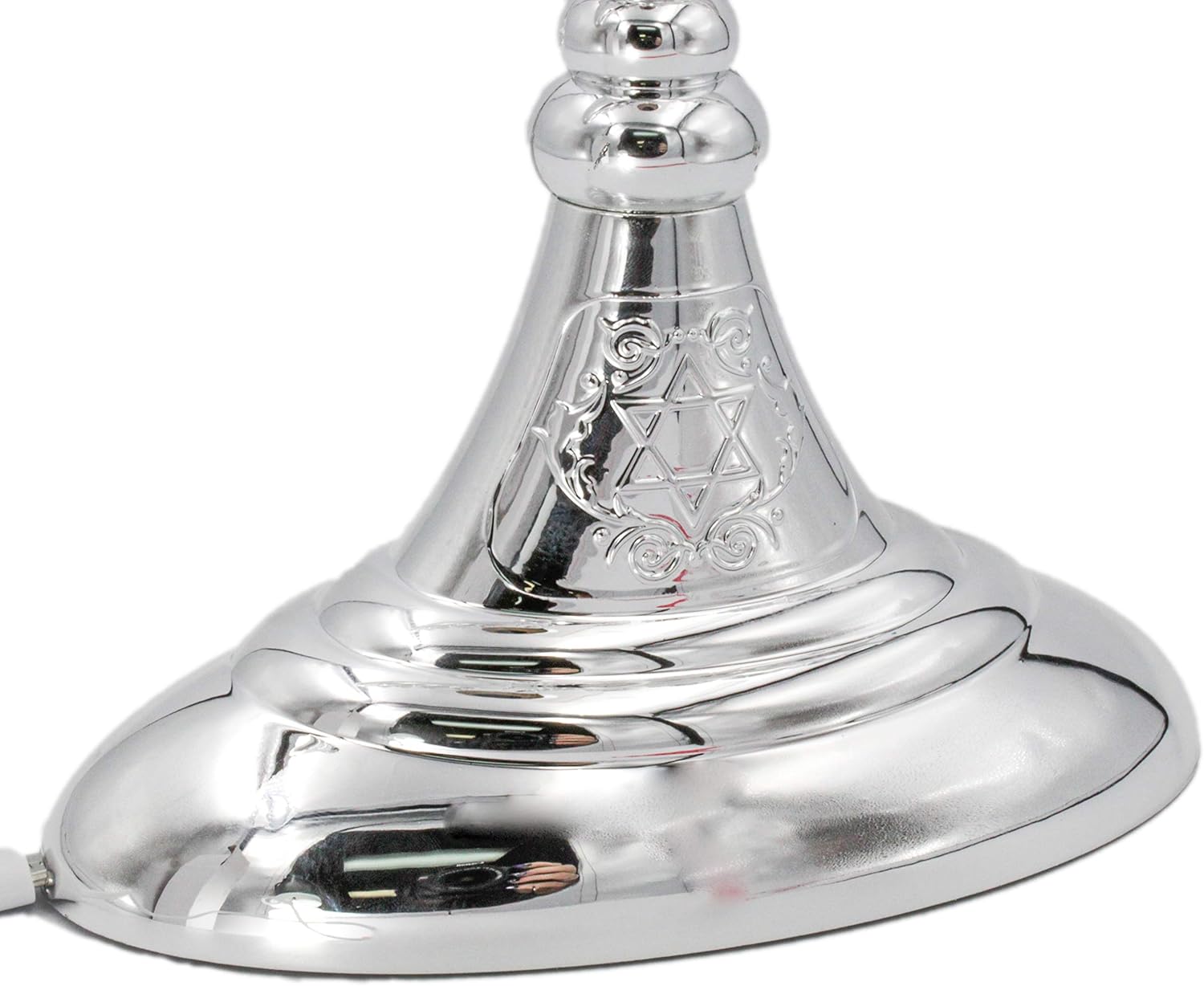 The Dreidel Company Traditional LED Electric Silver Hanukkah Menorah with Crystals (ElectroSilver Hanukkah Menorah with Crystals): Home & Kitchen