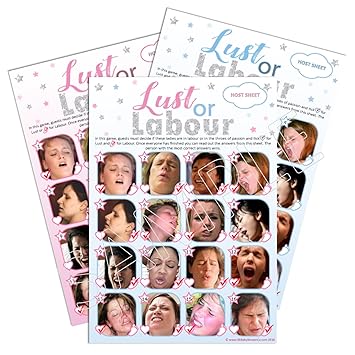 Labour Or Lust Baby Shower Party Game Amazon Co Uk Baby