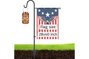 Ottsuls Garden Flag Stand, Heavy Duty Flag Pole Holder with Shepherd Hook for Yard Decoration, 60 INCH Sturdy Yard Flag Post Stake Outdoor Garden Flag Holder for 28''x40'' Flags (Without Flag)