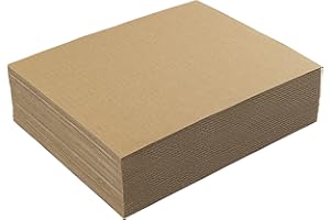 Mat Board Center, 16x20, 25 Pack, Corrugated Cardboard Sheets Shipping Cushioning Pads 1/8" Thick, Great for Packing, Mailing