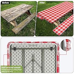 Picnic Table Cover with Bench Covers Camping
