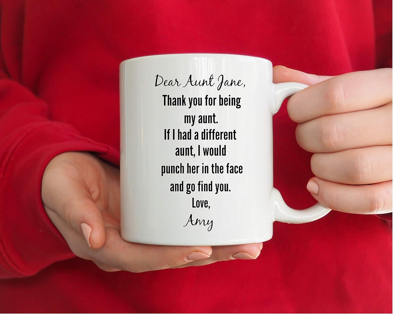 Personalized Dear Aunt Thank You Coffee Mug
