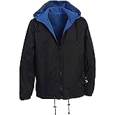 Gioberti Men's Reversible Rain Jacket with Polar Fleece Lining