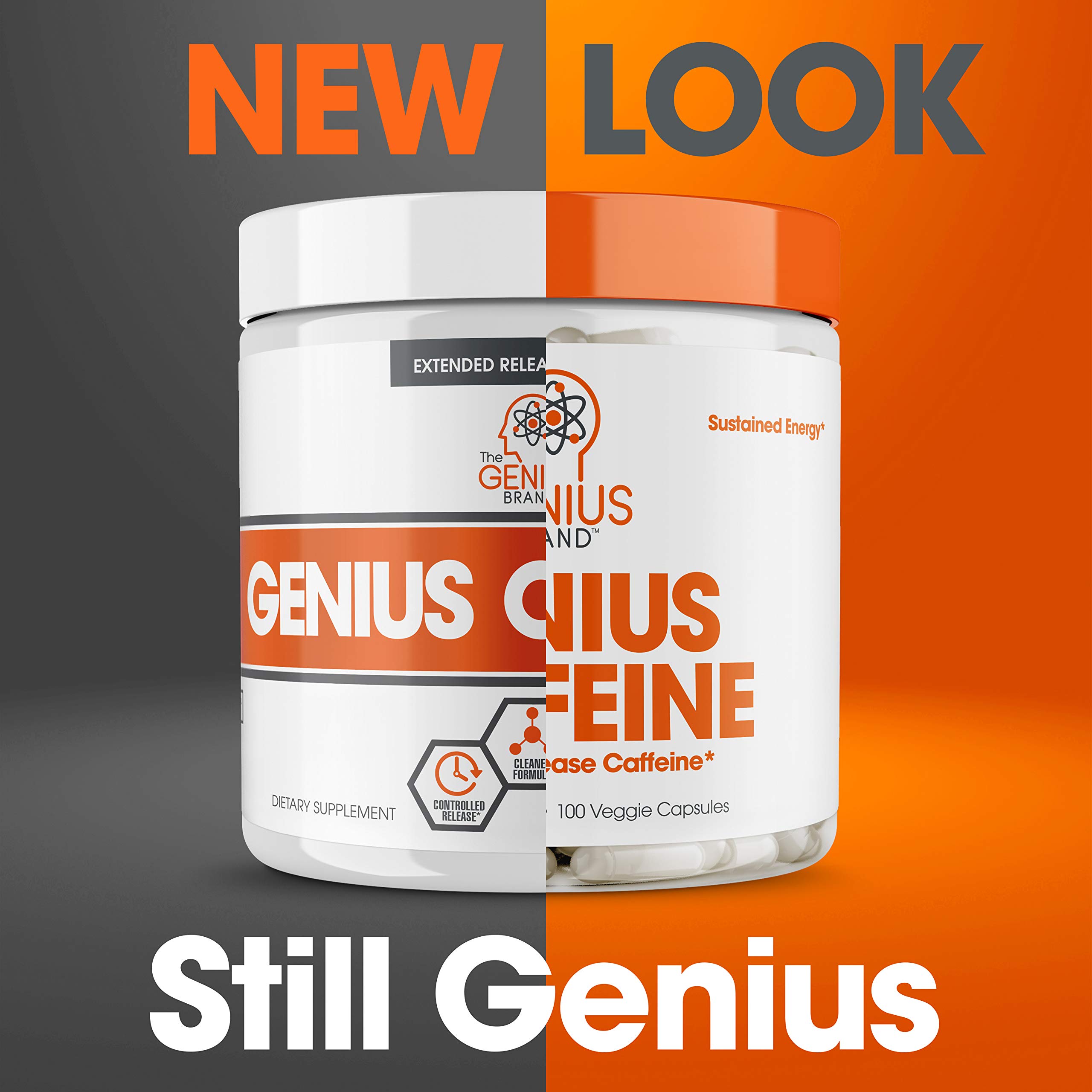 Genius Caffeine, Extended Release Microencapsulated Caffeine Pills, All