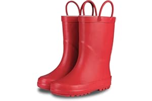 LONECONE Lone Cone Premium Natural Rubber Rain Boots for Toddlers and Kids with Solid Design