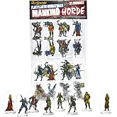 Arcknight Flat Plastic Miniatures: Mankind Horde; 31 Unique Human-Themed Enemy Minis for DND 5e and Pathfinder; Affordable, Skinny Figurines for Dungeons and Dragons and Other Tabletop RPG Games