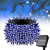Flechllary Solar String Lights for Outside, 39Ft 100 LED Solar String Lights Outdoor with 8 Modes,Solar Lights for Outside Waterproof for Yard, Fence,Balcony, Party,Christmas Tree Decorations (Blue)