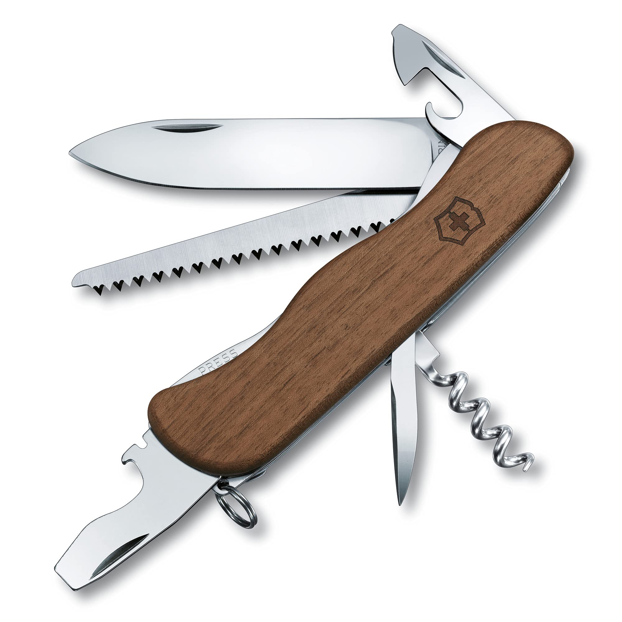 Victorinox 836163 Forester Wood Swiss Army Pocket Knife, Large, Multi Tool, 10 Functions, Wood Saw
