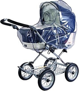 sunnybaby 10020 - Universal Regenverdeck, Regenschutz für EXTRA GROSSE Kinderwagen, Babywanne, Soft-Tragetasche | Kontaktfenster für optimale Luftzirkulation | glasklar | Qualität: MADE in GERMANY