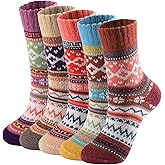 Trifabricy Wool Socks - Vintage Winter Warm Wool Socks for Women, Soft Cozy Thick Knit Boots Sock Gifts for Women Men